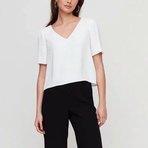 Aritzia Babaton Randy Shortsleeve V-neck Blouse